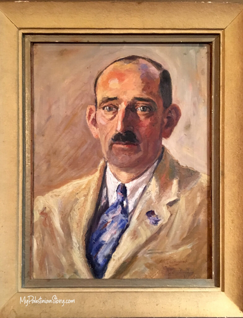 Bill Thorogood - painting by Marika Gaitanopoulou (later Thorogood) - Jerusalem, ca 1930