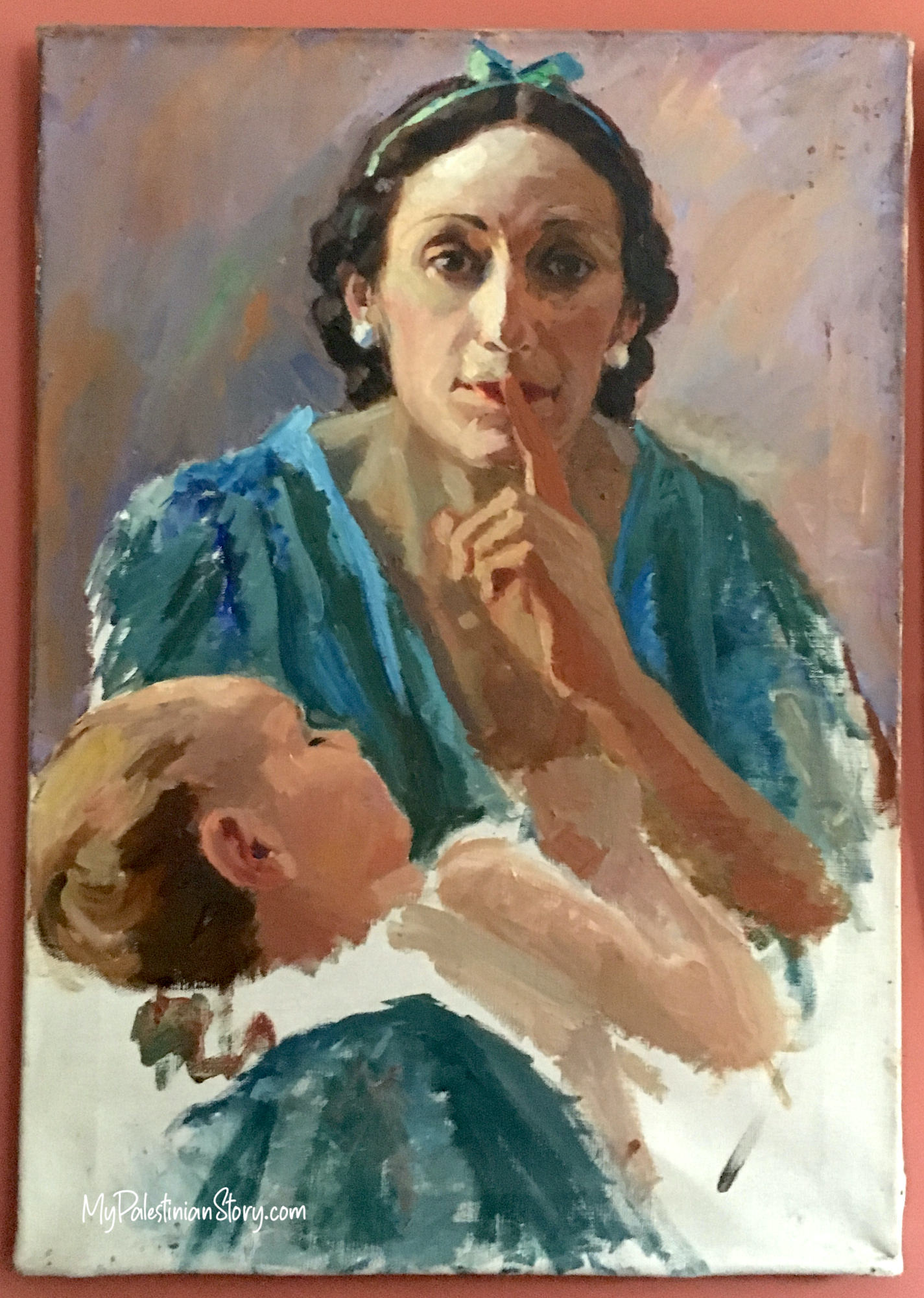 Marika Thorogood self-portrait, with baby John (Photographed at the Thorogood home - Jun 2017)